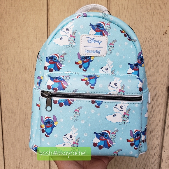 Loungefly Handbags - Disney Loungefly Lilo and Stitch Winter Christmas Mini Backpack